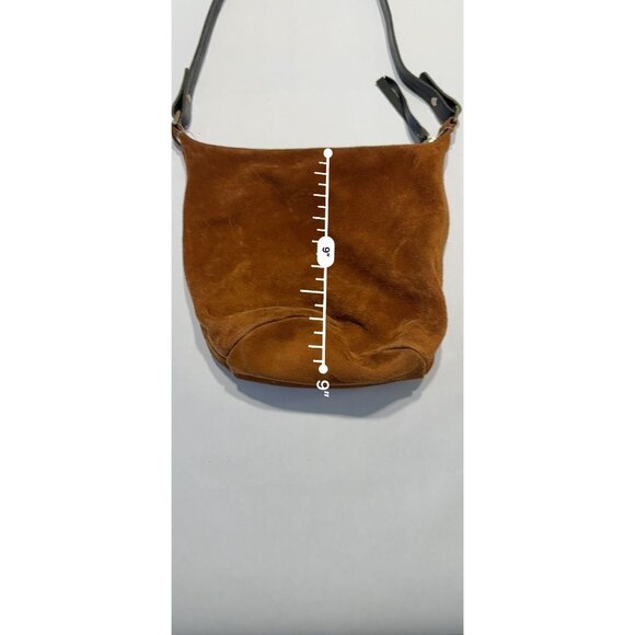 Clare V Jeanne Dark Brown Suede Black Leather Bucket Bag - Picture 5 of 9